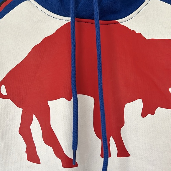 🏈NWT NFL BUFFALO BILLS THROWBACK HOODIE🏈 - Picture 5 of 8